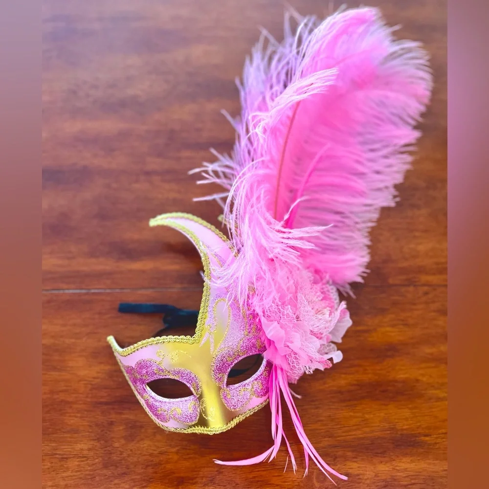 Feathered Can Can/Masquerade Mask
